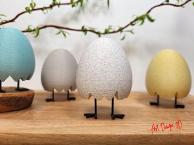 Modern Cracked Standing Egg