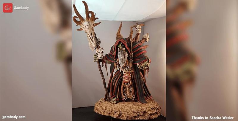 Gul’dan WoW STL files for 3D Printing | Assembly Model
