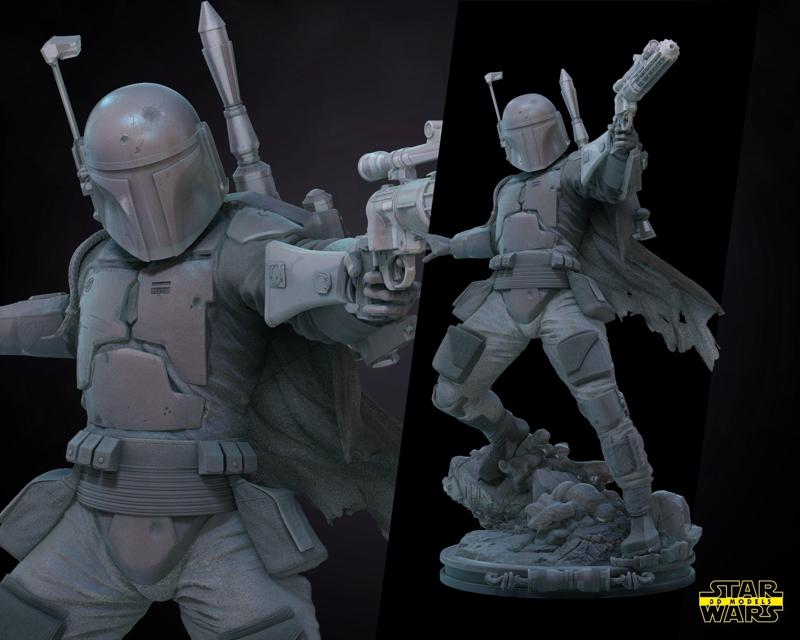Boba Fett Original Version Sculpture Star Wars 3D Models