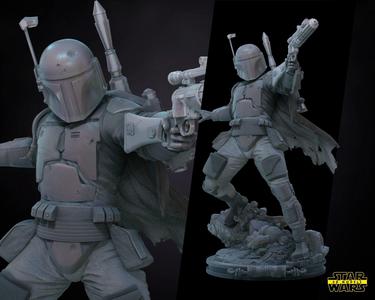 Boba Fett Original Version Sculpture Star Wars 3D Models