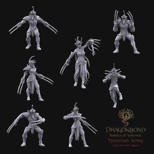 Tyverian Bloodclaws led by Champion Chamra from Dragonbond Wargame