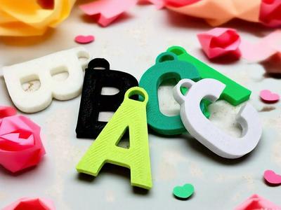 Alphabet Letters Charms or Keychains