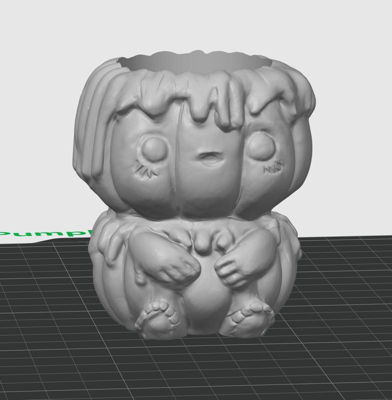 Cute Pumpkin Candle Holder – Print in Place No Supports- SEREV3d stl