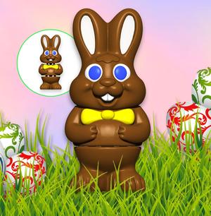 Chocolate Candy Easter Bunny Rabbit Flexy Toy