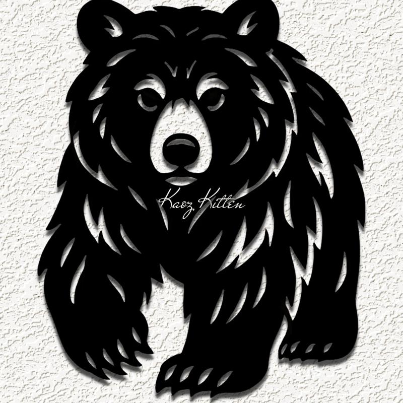 furry mama bear WALL ART HOME DECOR