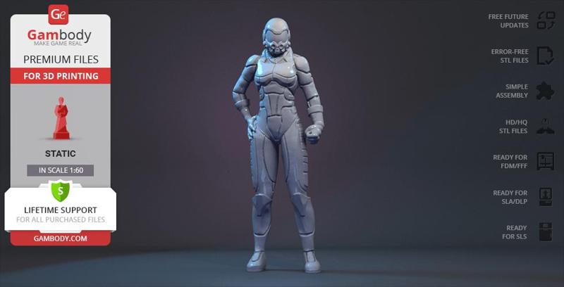 MWO Female Pilots 3D Printing Miniatures | Static