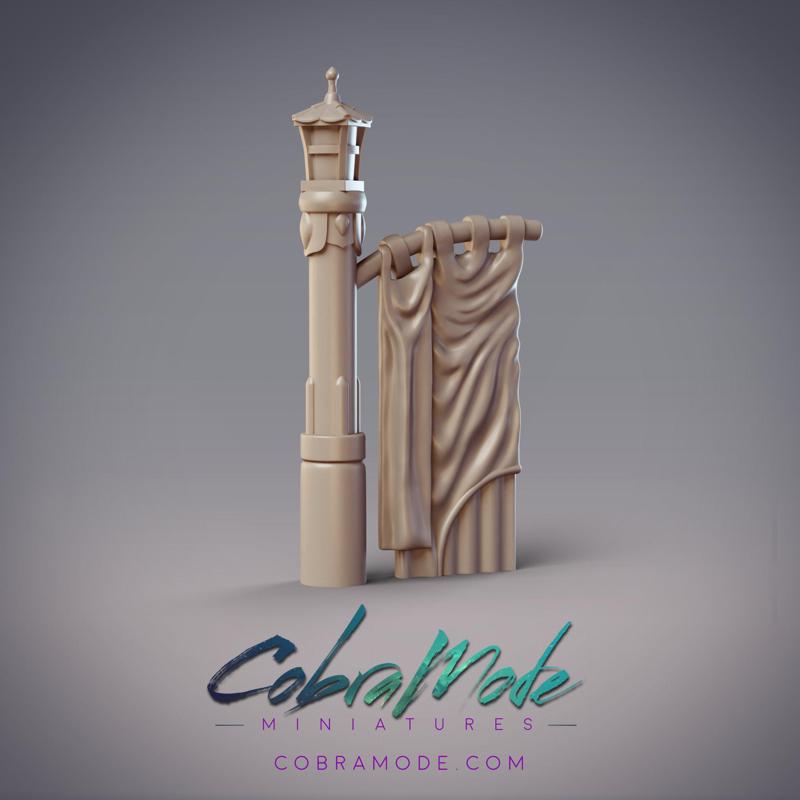 Banner Lamppost Scatter Terrain (Pre-supported)