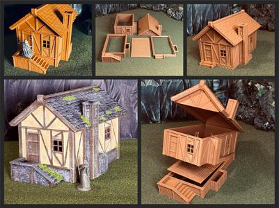 28mm Medieval RPG House FDM-Friendly D&D Terrain