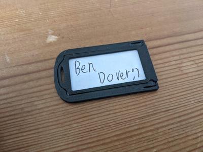 Name Tag for Travel Baggage