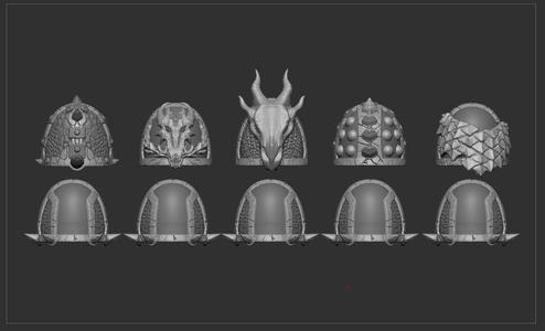 salamander shoulder pads for space troopers