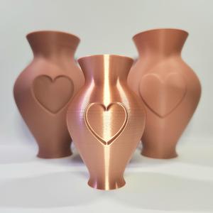 ‘Enduring Love’ Decorative Hearts Flower Vase :: Home Decor