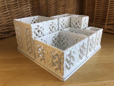 Celtic Knot Gridfinity Bin 1×2 Extended