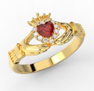 claddagh ring with heart and crown 220314 R