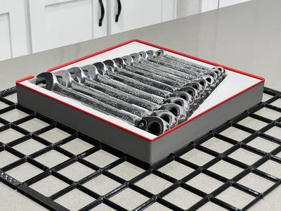 Gridfinity Blue-Point Combination Wrench Tray