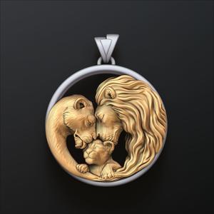 Lions Family Pendant