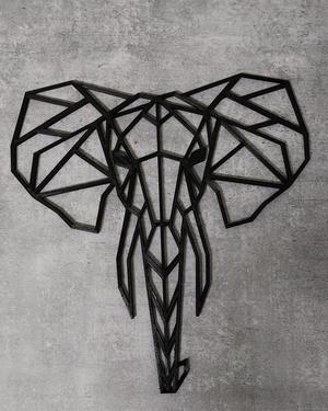 Elephant head low poly
