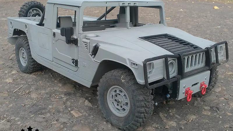 3D PRINTED RC CAR HUMMER H1 2 DOOR PICKUP BODY BY AN3DRC