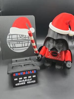Holiday Chunk Vader Multicolor Nameplates and Backer