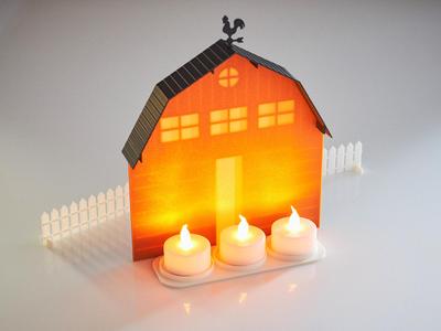 Classic American Barn Tea Light