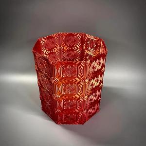 Mosaic Square Ripple Vase