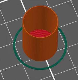 125x15mm tube printed as vase for Z axis test on high parts