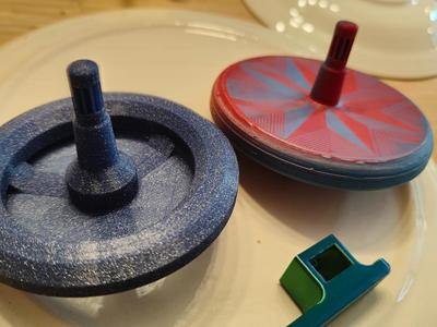 Optimal spinning top weighted record time >7min