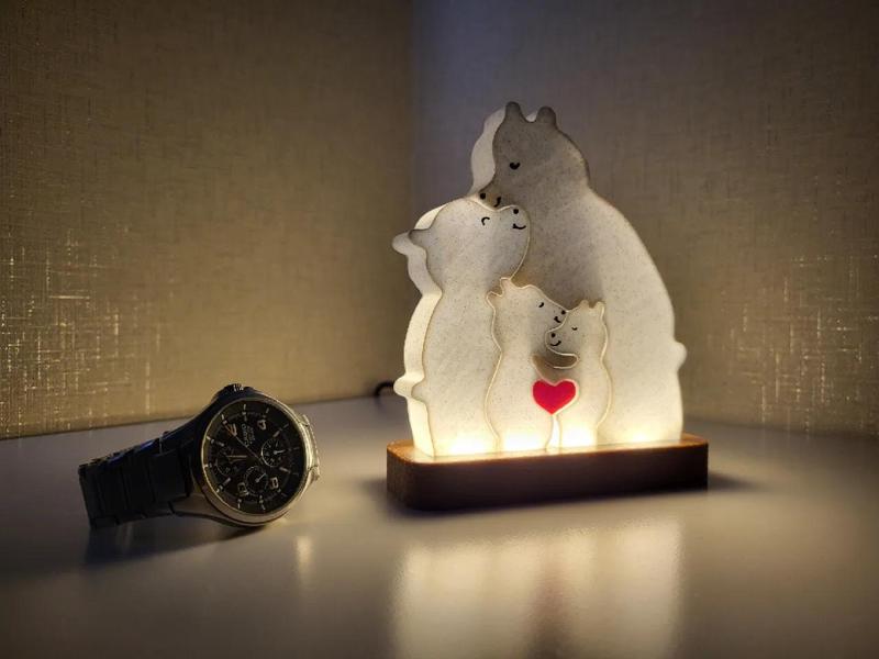 Family Love Puzzle Nightlight