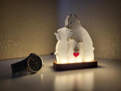 Family Love Puzzle Nightlight