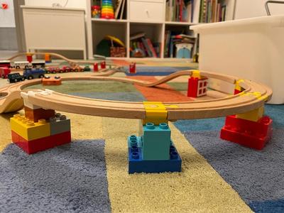 Minimalist Duplo – Brio, IKEA, Wooden Train adapter