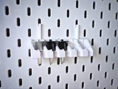 A1 Bambu Hotend Shelf for Ikea Skadis - 2 variants