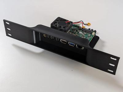 10" (10-inch) rack panel for Radxa Rock 5B/5B+ (recess design)   
