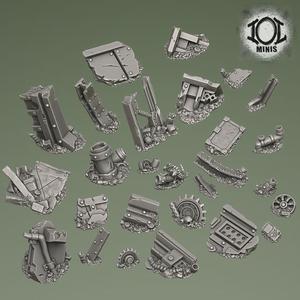 Wasteland base toppers set 5 – Supportfree Presupported base detailing kit.