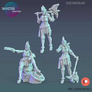 Mad Punk Girl Set / Space Warrior / Female Alien Villager / Cyberpunk Soldier / Cosmic Invasion Fighter / Trooper Attack / Sci-Fi Encounter