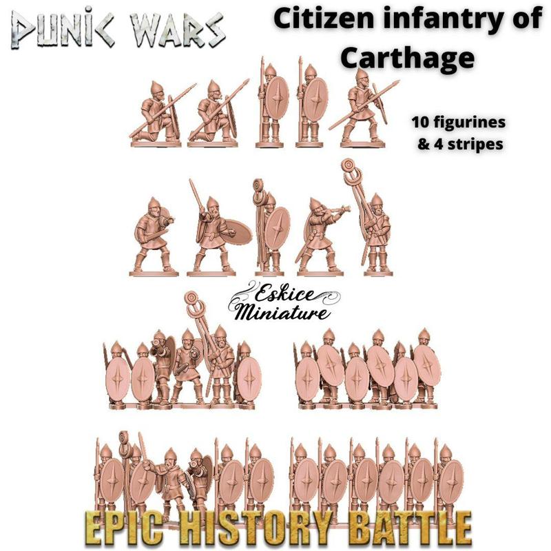 Citizen infantry of Carthage – 15mm EHB
