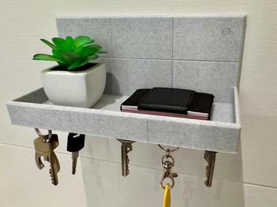Shelf with key hanger