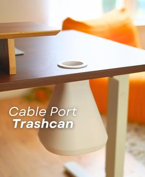 Cable Port Trash Can – For Desk