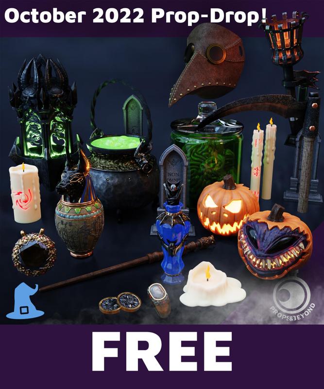 FREE Real-size Halloween Props Bundle