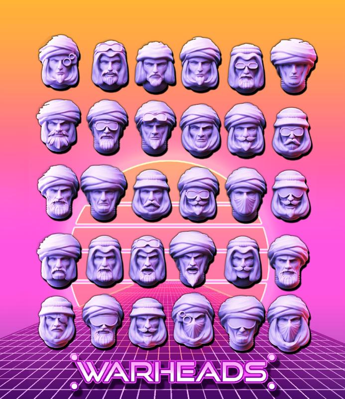 Turbans for everyone! Desert Warriors! – Sand combat specialists! [30 heads]