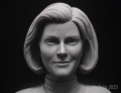 Kate Mulgrew as Kathryn Janeway Bust Printable 3D Model