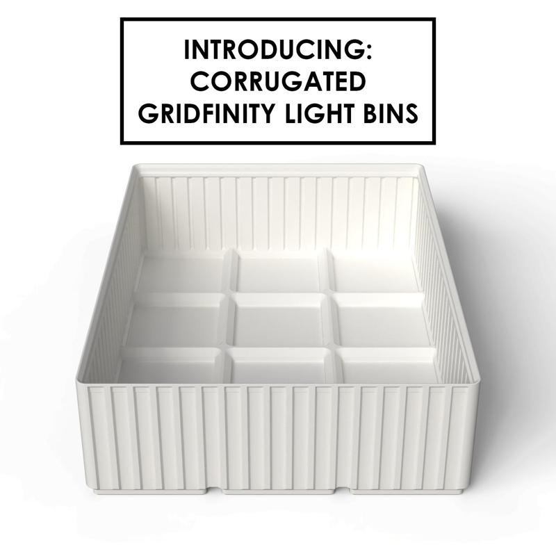Corrugated Gridfinity Light Bins (No vase mode)
