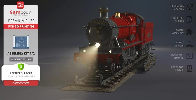 Hogwarts Express 3D Printing Model | Assembly Kit 1 – Steam Locomotive