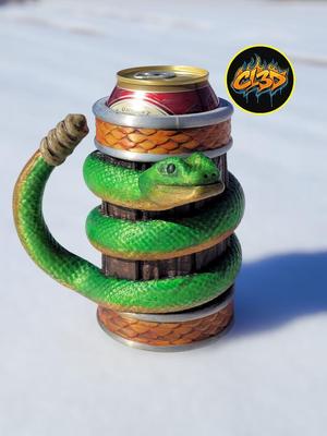 Coiled Snake Can Koozie