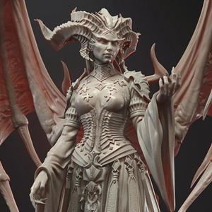 Lilith Diablo IV STL files for 3D Printing | Assembly Model