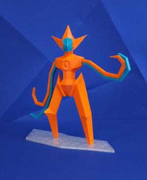Deoxys Attack Low Poly
