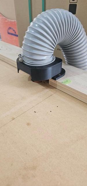 Ducting cover for router table