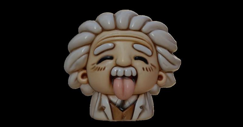 Einstein Tongue Out Chibi Figure