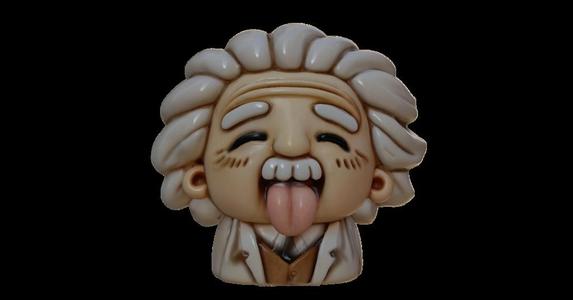 Einstein Tongue Out Chibi Figure