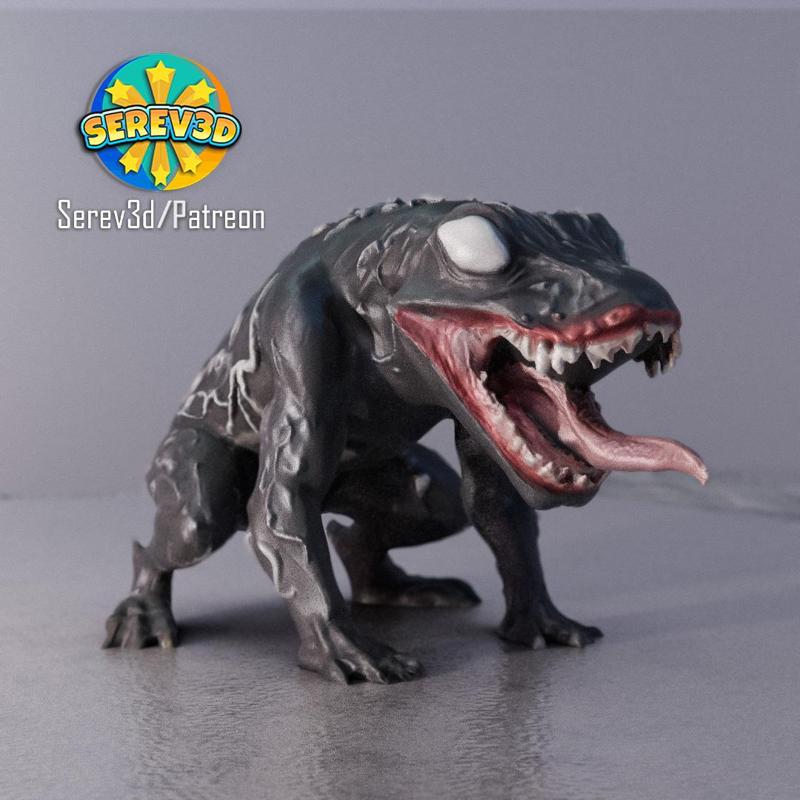 Venom Frog – Venom 3 Movie –  3D print STL and multicolor 3MF file