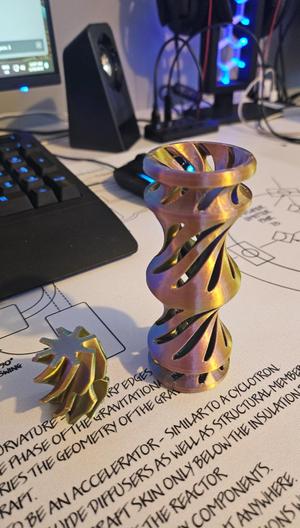 Spiral Vortex fidget twister Print in place
