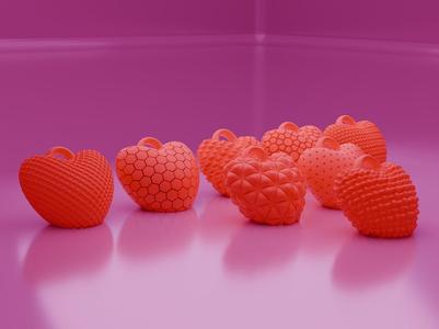 Valentines day Heart keychains